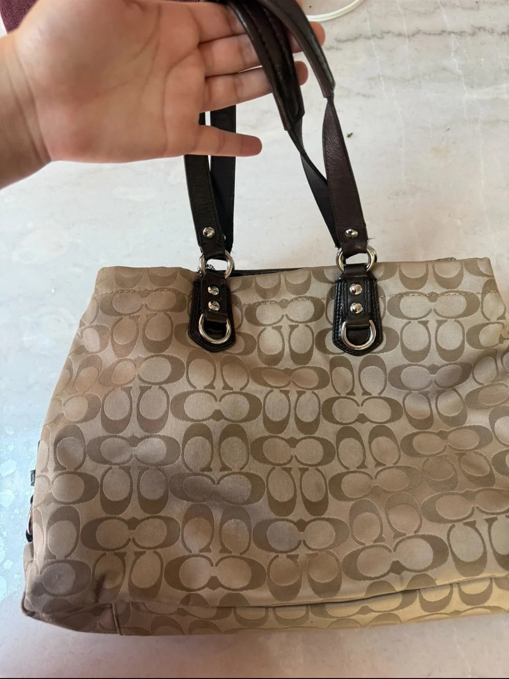 Coach tote signature